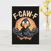 Carte Zen Crow F Caw F Raven Fcawf Drôle Méditation Yoga (Fleur jaune)