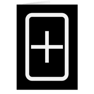 Carte Zener Carte de signe Plus