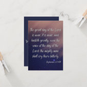 Carte Zephaniah 1:14 KJV Bible Scripture Pic Greeting (Devant/Arrière en situation)