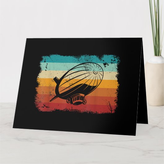 Carte Zeppelin Vintage rétro Dirigible Aéronef Zepplin L (Devant)