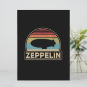 Carte Zeppelin Vintage Rétro Zeppelin Chemise Dirigible (Debout devant)