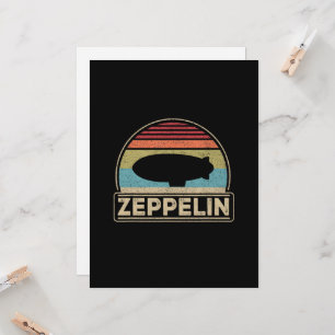 Carte Zeppelin Vintage Rétro Zeppelin Chemise Dirigible
