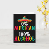 Carte Zéro % 0% Tequila sombrero Cinco De (Fleur jaune)