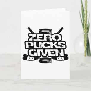 Carte Zéro palets donnés Funny Ice Hockey