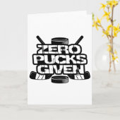 Carte Zéro palets donnés Funny Ice Hockey (Fleur jaune)