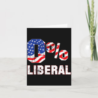 Carte Zéro Pour Cent 0% Libéral Drapeau Usa Vintage Humo