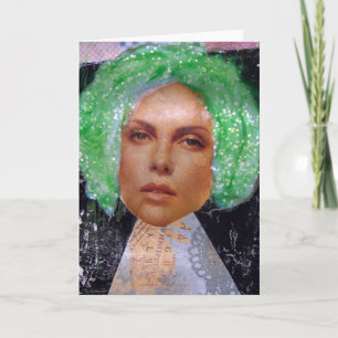 Carte Zetti Girl la fille aux cheveux verts