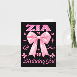 Carte Zia fille d'anniversaire correspondant coquette ar
