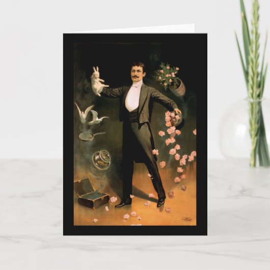 Carte Zig de Zan exécutant avec des lapins et des roses (Devant)