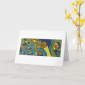 CARTE "ZIG ZAG 2" (Fleur jaune)