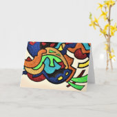 CARTE "ZIG ZAG 3" (Fleur jaune)