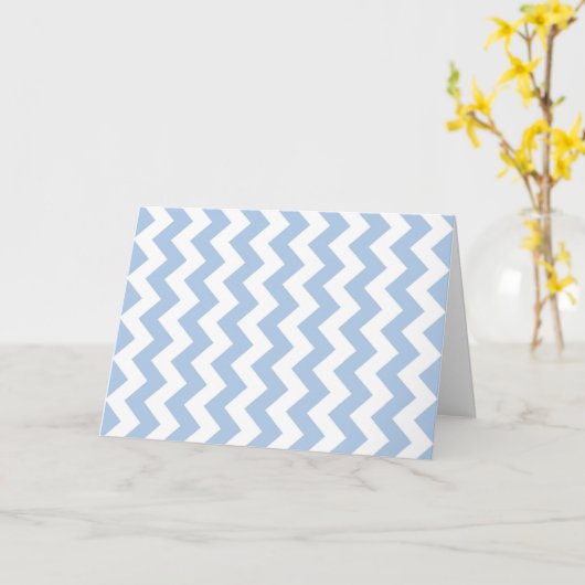 Carte Zigzag bleu clair et blanc (Fleur jaune)
