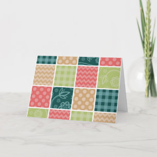 Carte Zigzag, Chevron, En vichy, Pois, Patchwork