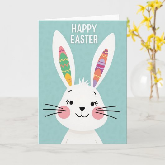Carte Zigzag Easter Bunny Pattern Card (Fleur jaune)