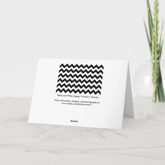 Carte Zigzag noir et blanc (Dos)