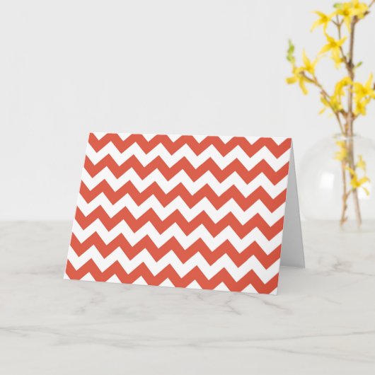 Carte Zigzag orange et blanc (Fleur jaune)