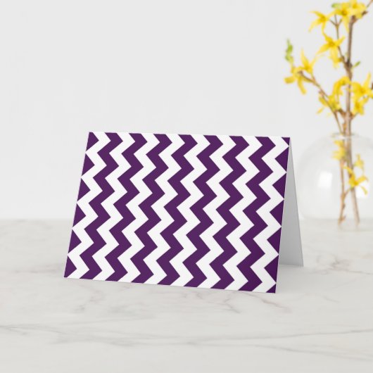 Carte Zigzag violet et blanc (Fleur jaune)