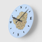 Carte Zimbabwe Horloge (Angle)