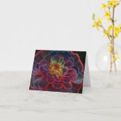 Carte Zinnia Abstract Flower Art Note (Fleur jaune)