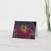 Carte Zinnia Art Floral Abstrait Note (Devant)