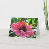 Carte Zinnia Honey Bee (Devant)