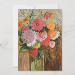 Carte Zinnias et Asters Tadeusz Makowski