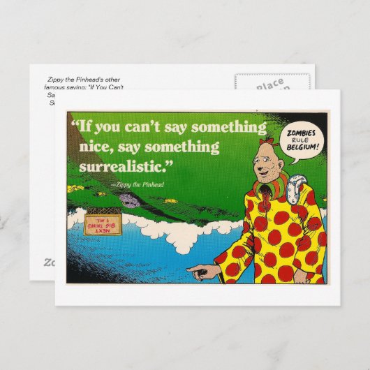 Carte Zippy Surréaliste (Devant / Derrière)