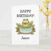 Carte Zochi Sipping Tea Personalizable (Fleur jaune)