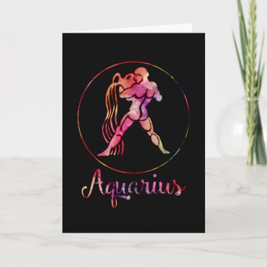 Carte Zodiac : Aquarius Traits Multi Color Design (Devant)