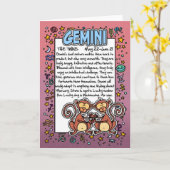 Carte Zodiac - Faits amusants sur les Gémeaux (Fleur jaune)