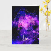 Carte Zodiac : Leo (Fleur jaune)