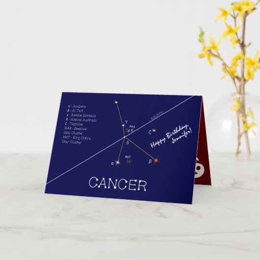 Carte Zodiaque (Fleur jaune)