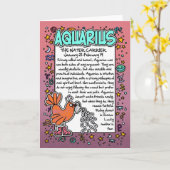 Carte Zodiaque - anecdotes amusantes de Verseau (Fleur jaune)