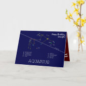 Carte Zodiaque Aquarius (Fleur jaune)