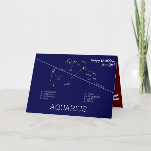 Carte Zodiaque Aquarius (Devant)