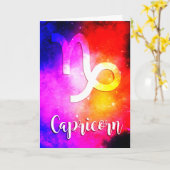 Carte Zodiaque : Bonbons de l'espace Capricorne (Fleur jaune)