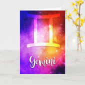 Carte Zodiaque : Bonbons Espace Gémeaux (Fleur jaune)