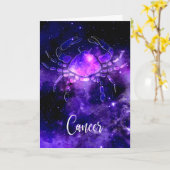 Carte Zodiaque : Cancer (Fleur jaune)