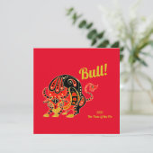 Carte Zodiaque chinois - Année du boeuf (Debout devant)