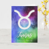 Carte Zodiaque : Dates Taureau (Fleur jaune)