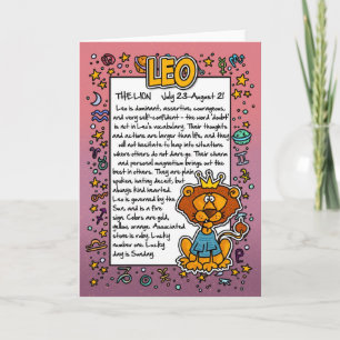 Carte Zodiaque - Faits amusants sur le Lion