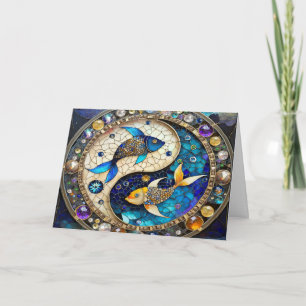 Carte Zodiaque - Poissons Yin et Yang