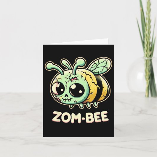 Carte Zom-bee Adorablement Créatif Zombi Abeille Dessin (Devant)
