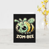 Carte Zom-bee Zombie Abeille Cartoon Halloween Créatif A (Fleur jaune)