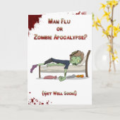 Carte Zombi de grippe d'homme (Fleur jaune)