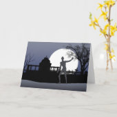 Carte Zombi Halloween (Fleur jaune)