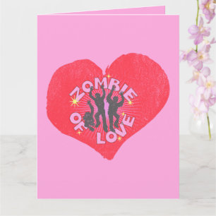 Carte Zombie d'amour Retro Punk Grunge Rocker Valentines