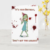 Carte Zombie d'anniversaire sans héritage (Fleur jaune)