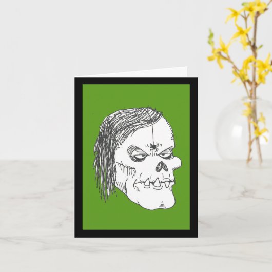 Carte Zombie Ghoul avec Bug Get-well Card (Fleur jaune)