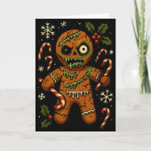 Carte Zombie Gingerbread Man Christmas Zombie T Shirt (Devant)